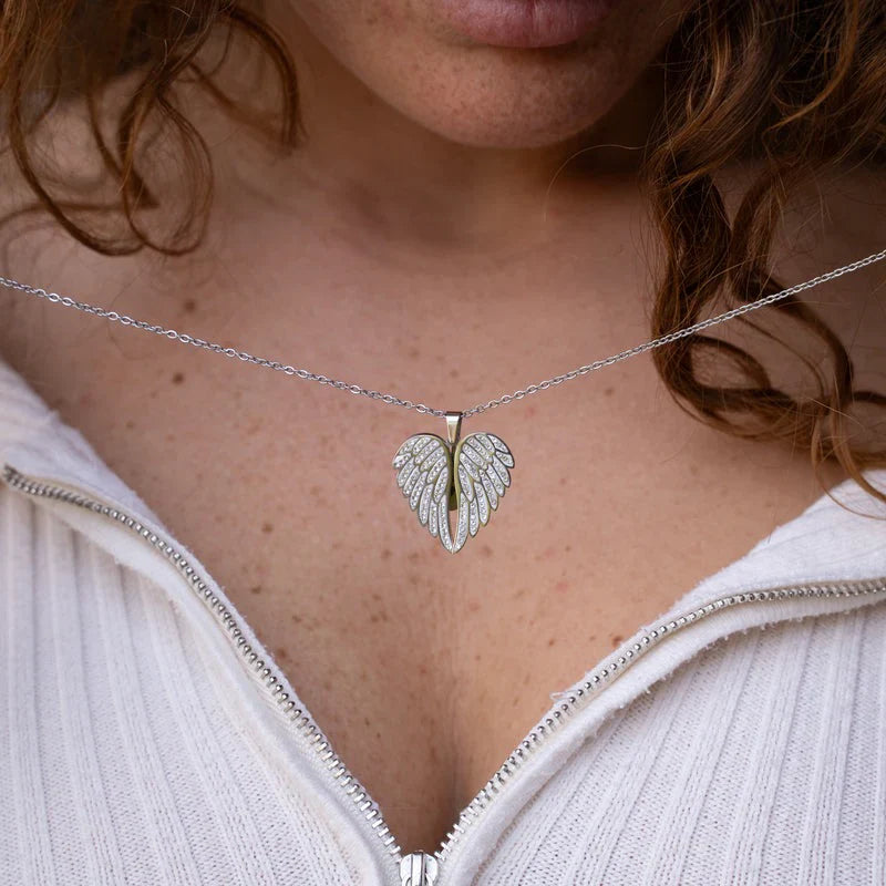 Personalized angel necklace